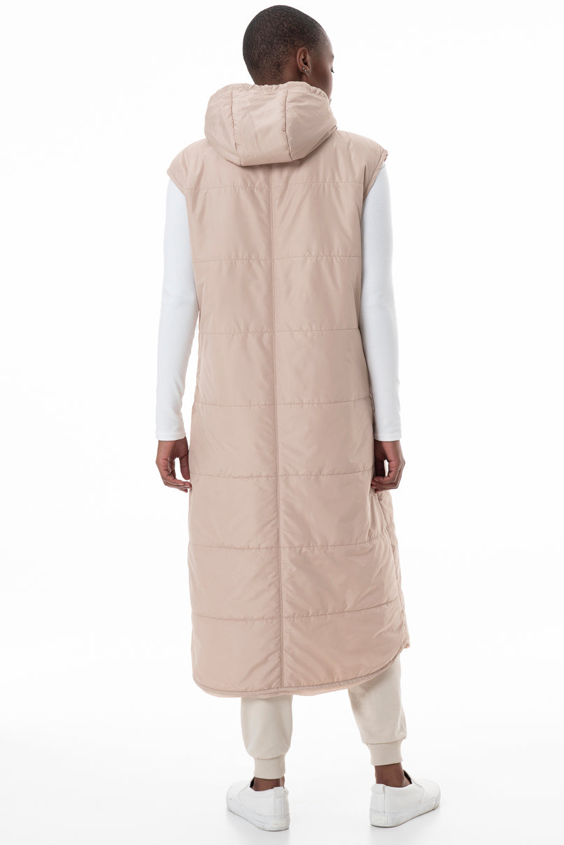 Quilted Gilet _ 146364 _ Stone