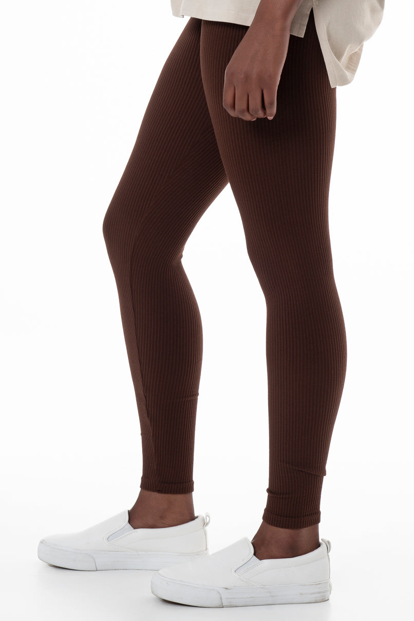 Seamless Leggings _ 145585 _ Chocolate from REFINERY – Refinery