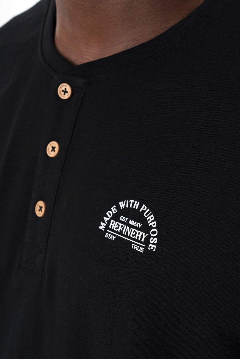 Henley T-Shirt _ 151840 _ Black