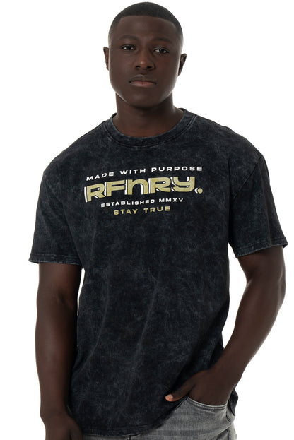Statement Acid Wash T-Shirt _ 147309 _ Black