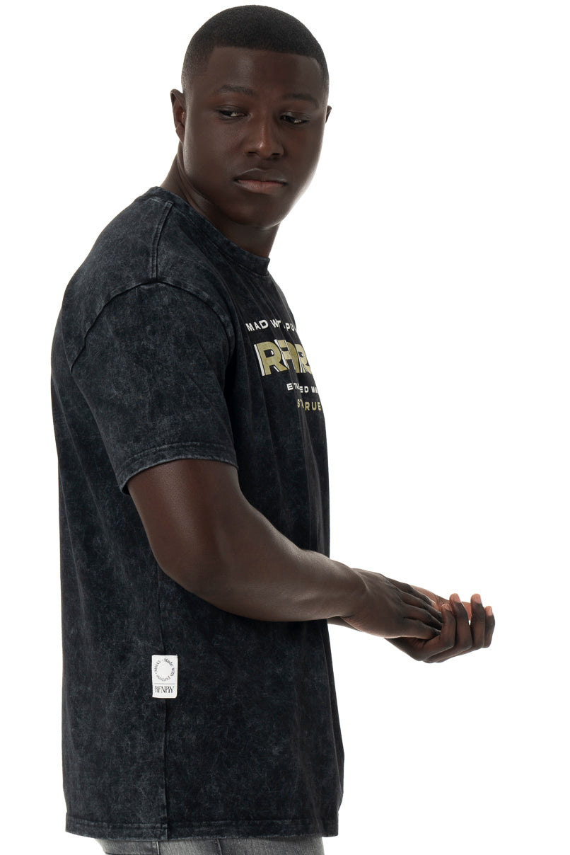 Statement Acid Wash T-Shirt _ 147309 _ Black