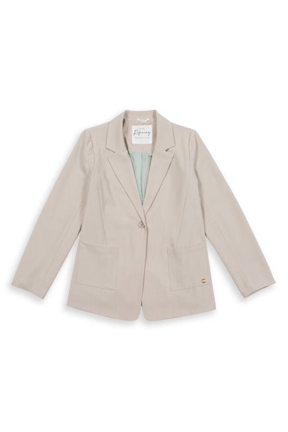 Boxy Blazer _ 138756 _ Stone