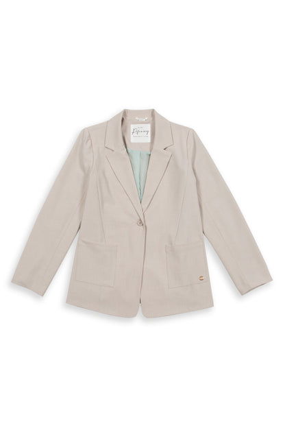 Boxy Blazer _ 138756 _ Stone