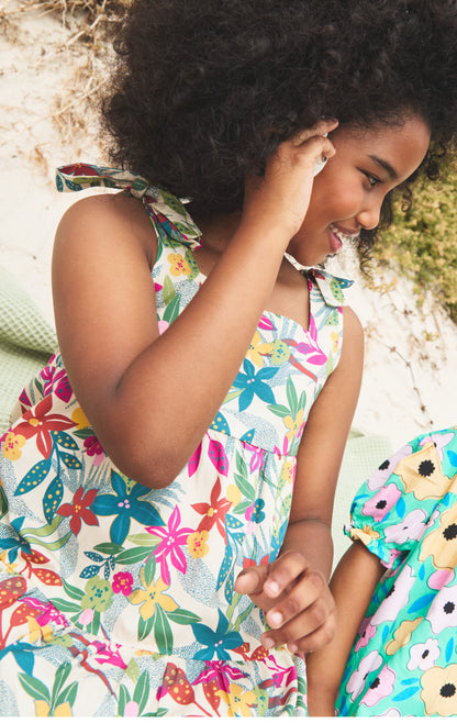 Girls Short Tiered Dress _ 154777 _ Multi