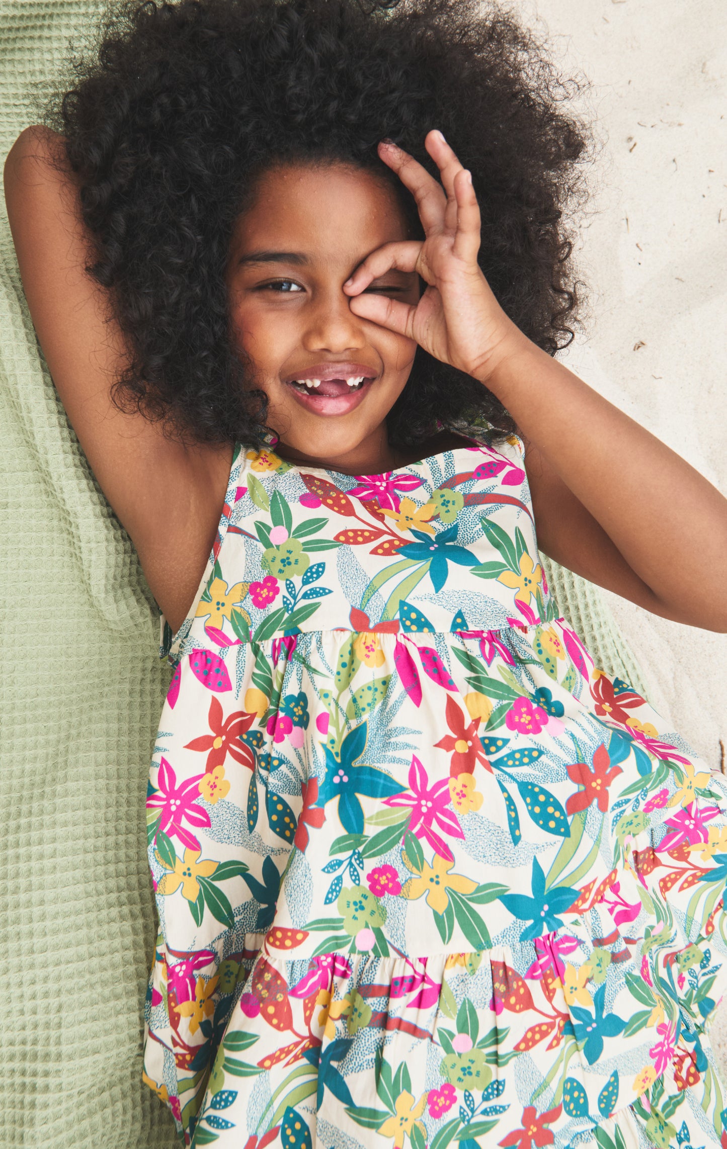 Girls Short Tiered Dress _ 154777 _ Multi