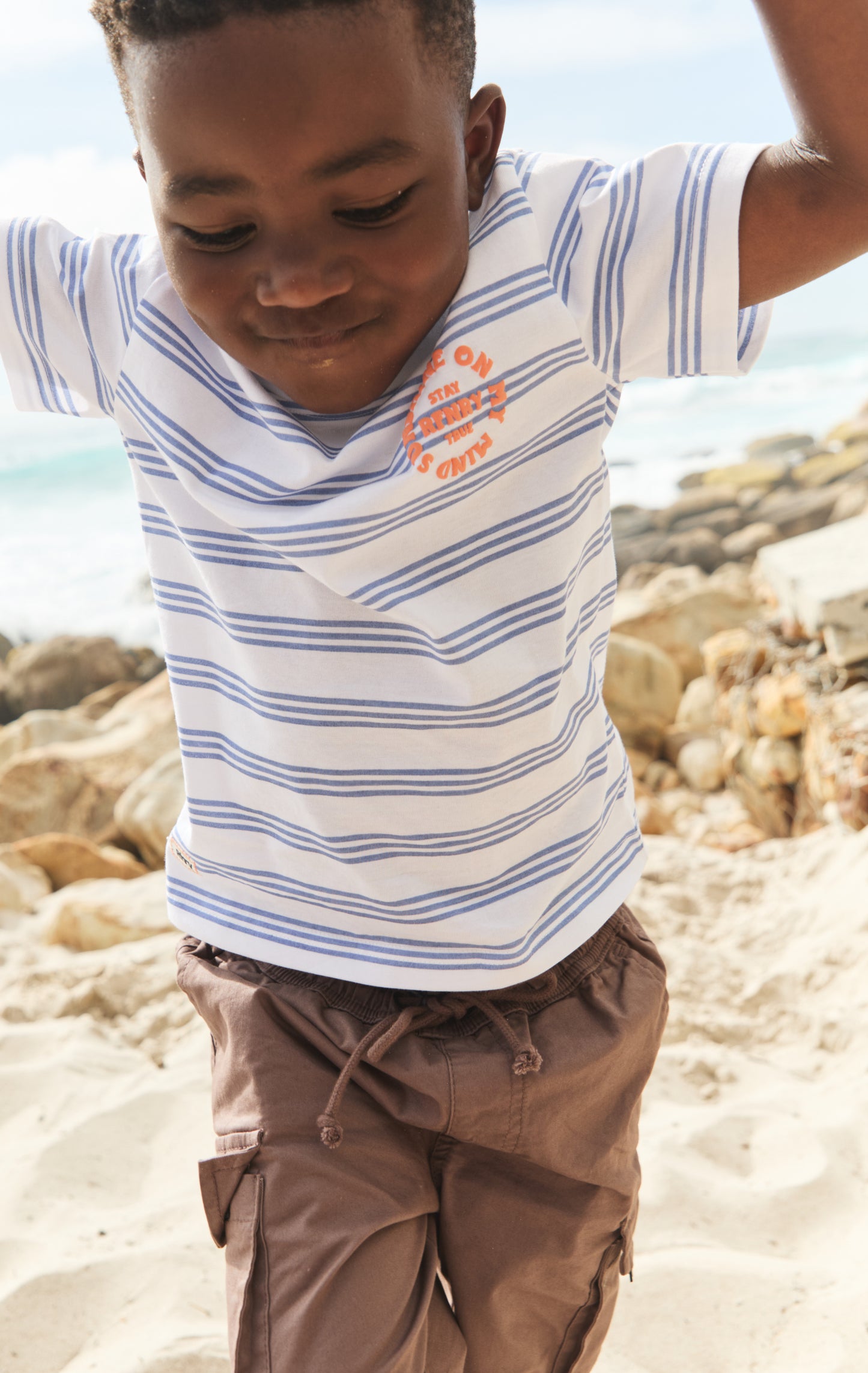 Boys Branded Tee _ 155769 _ Optic White