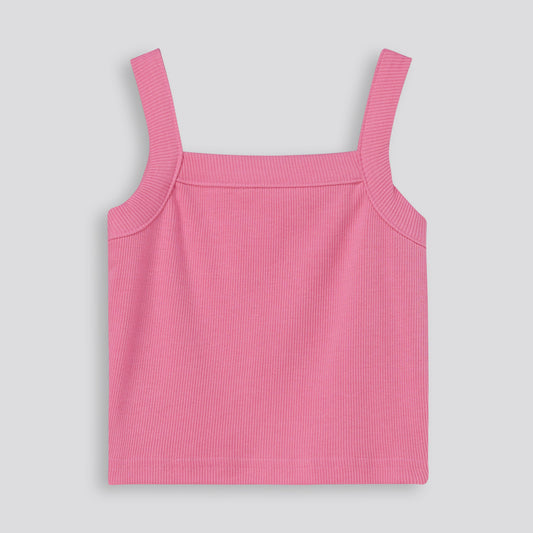 Girls Rib Tank Top _ 168632 _ Rose