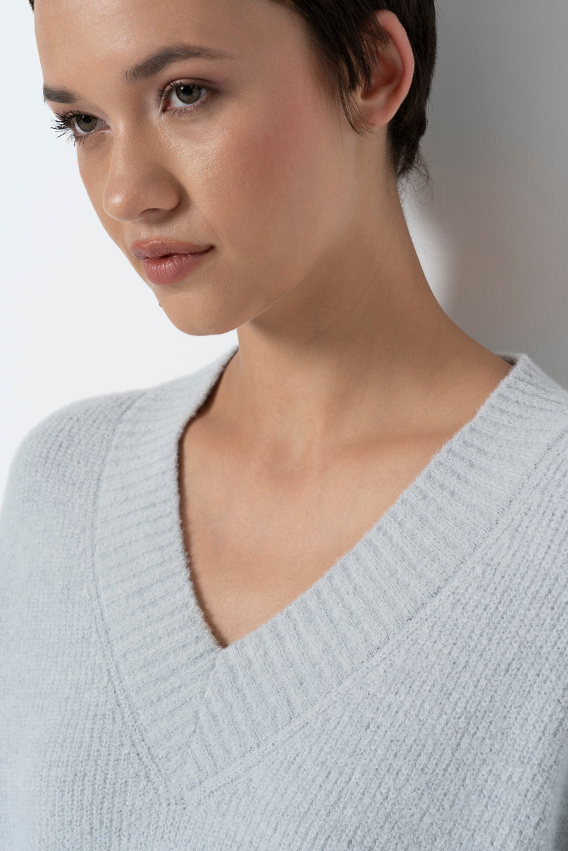V-Neck Jumper _ 157530 _ Grey