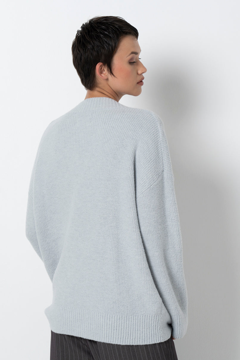 V-Neck Jumper _ 157530 _ Grey