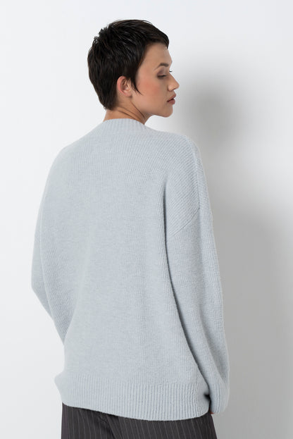V-Neck Jumper _ 157530 _ Grey