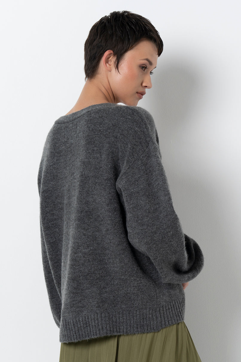 Cardigan _ 157529 _ Charcoal