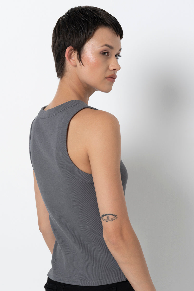 Tank Top _ 157823 _ Charcoal