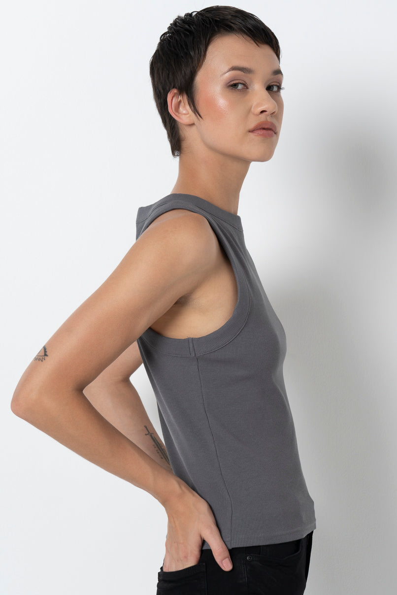 Tank Top _ 157823 _ Charcoal