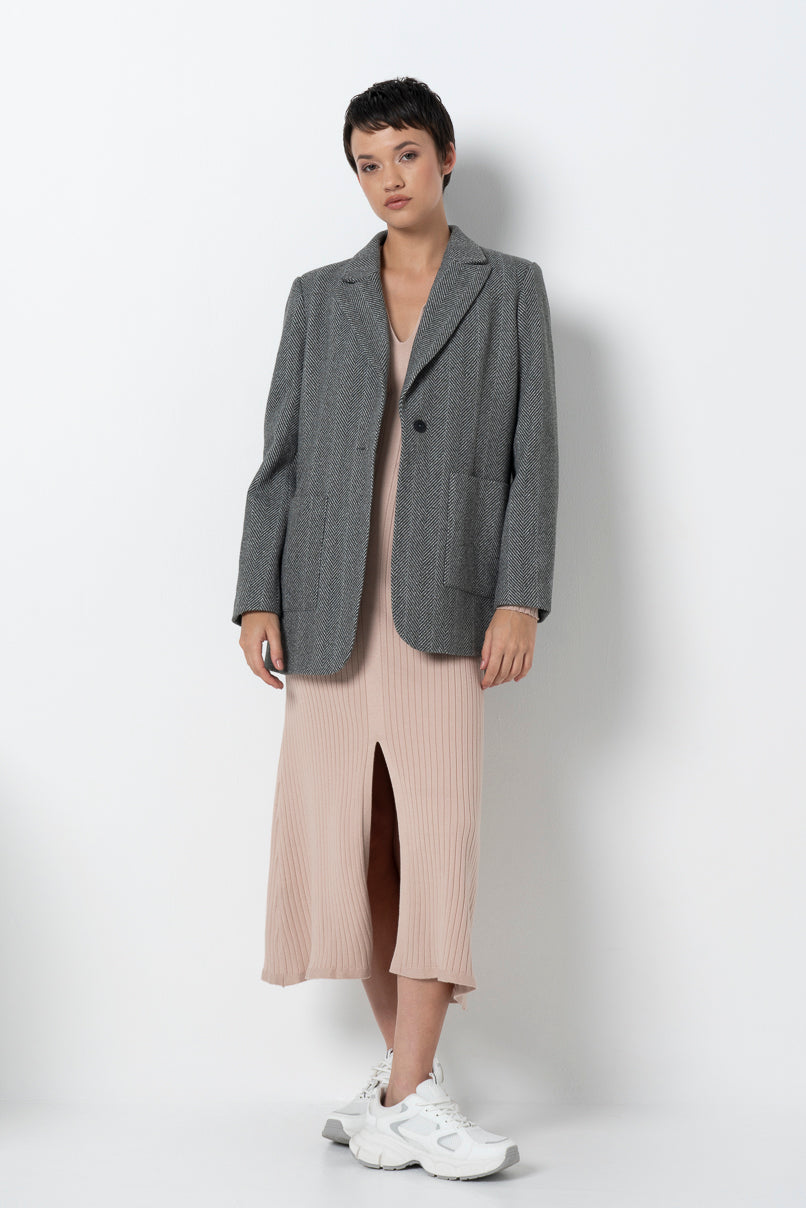 Boyfriend Blazer _ 157745 _ Charcoal