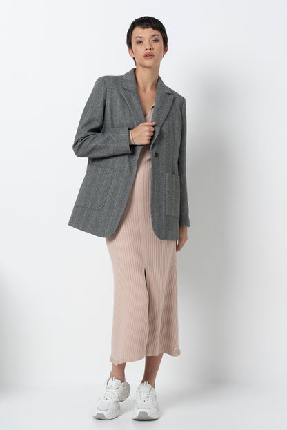 Boyfriend Blazer _ 157745 _ Charcoal