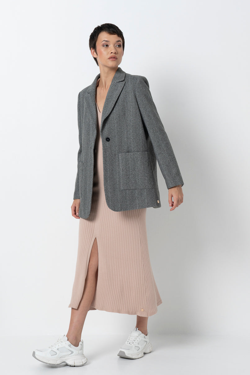 Boyfriend Blazer _ 157745 _ Charcoal