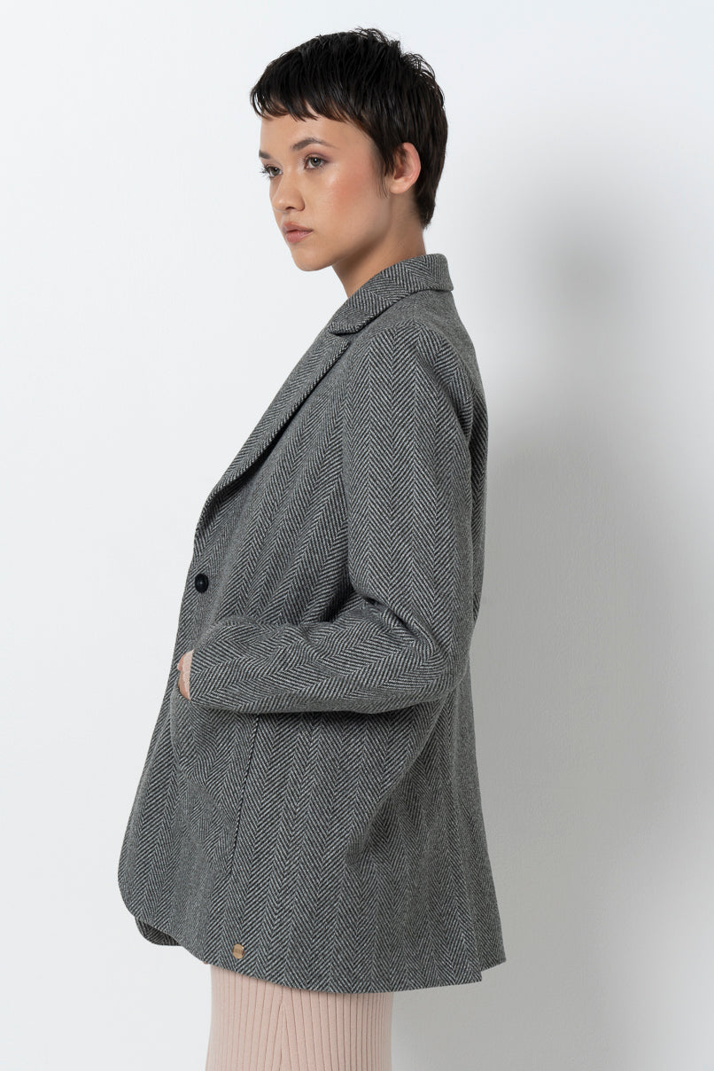 Boyfriend Blazer _ 157745 _ Charcoal