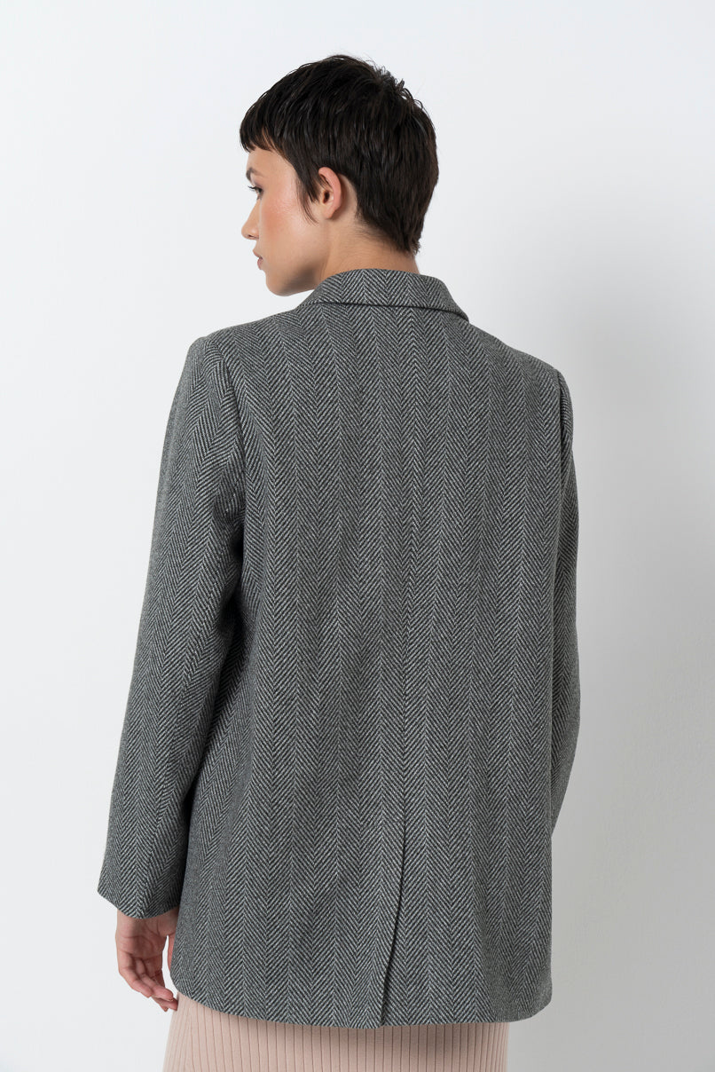 Boyfriend Blazer _ 157745 _ Charcoal