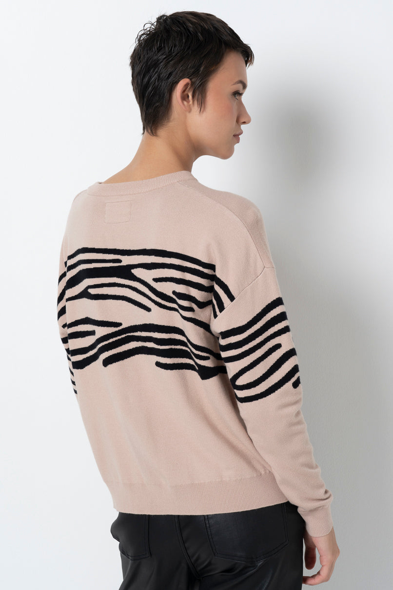 Jacquard Jumper _ 157536 _ Stone