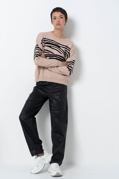 Jacquard Jumper _ 157536 _ Stone
