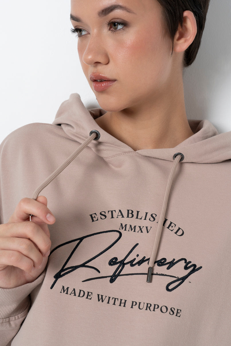 Long Length Hoodie _ 157930 _ Biscuit