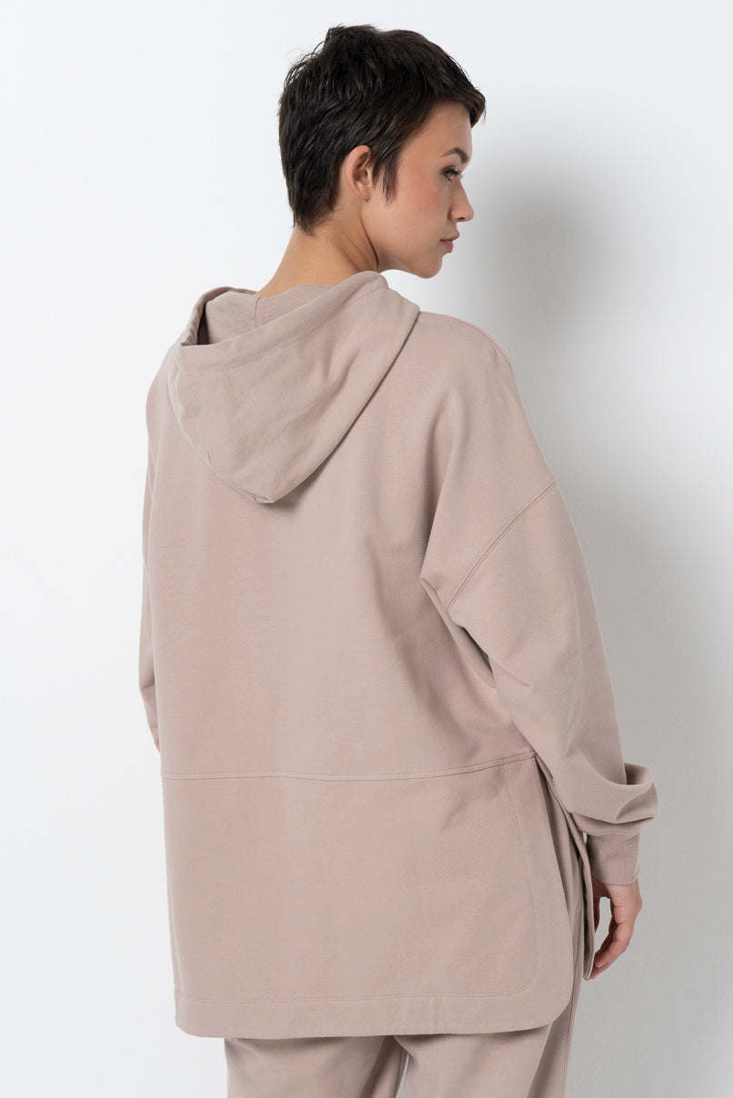 Long Length Hoodie _ 157930 _ Biscuit