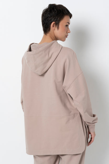 Long Length Hoodie _ 157930 _ Biscuit