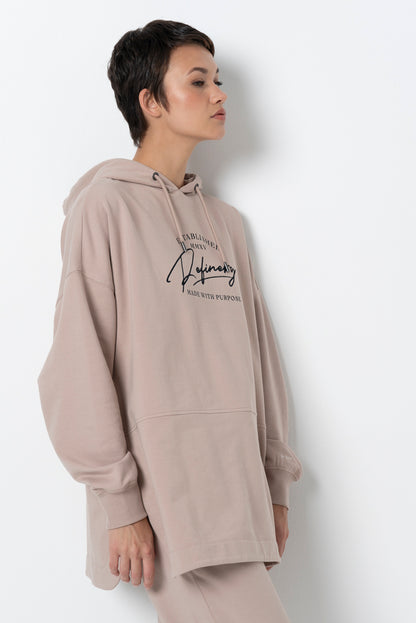 Long Length Hoodie _ 157930 _ Biscuit