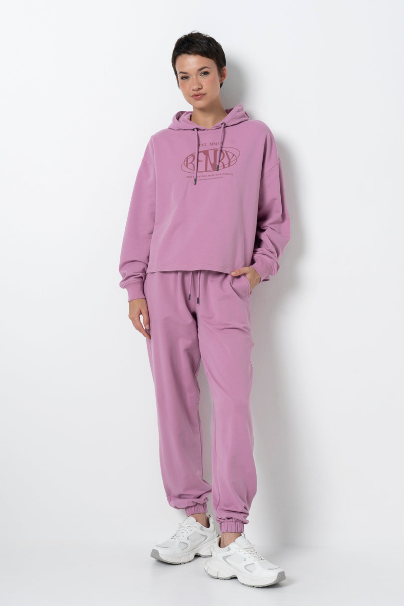 Short Hoodie _ 157934 _ Purple