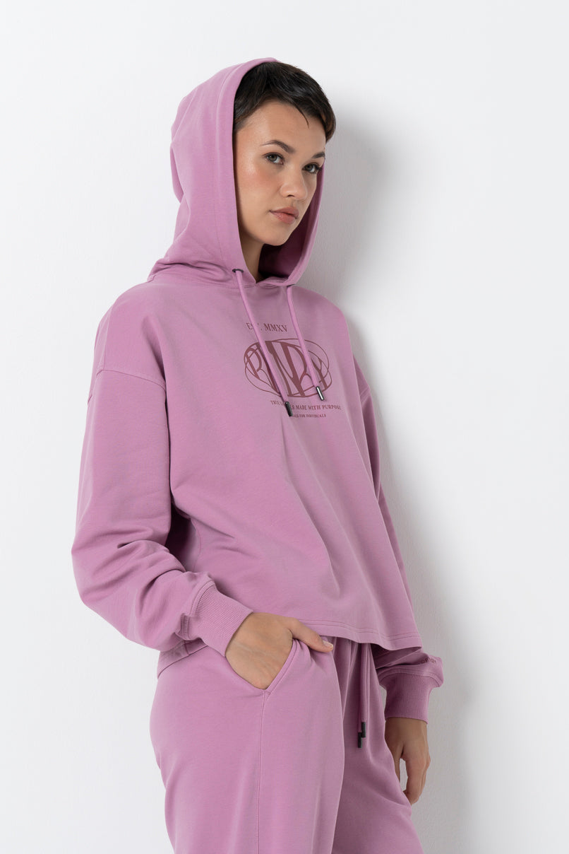 Short Hoodie _ 157934 _ Purple