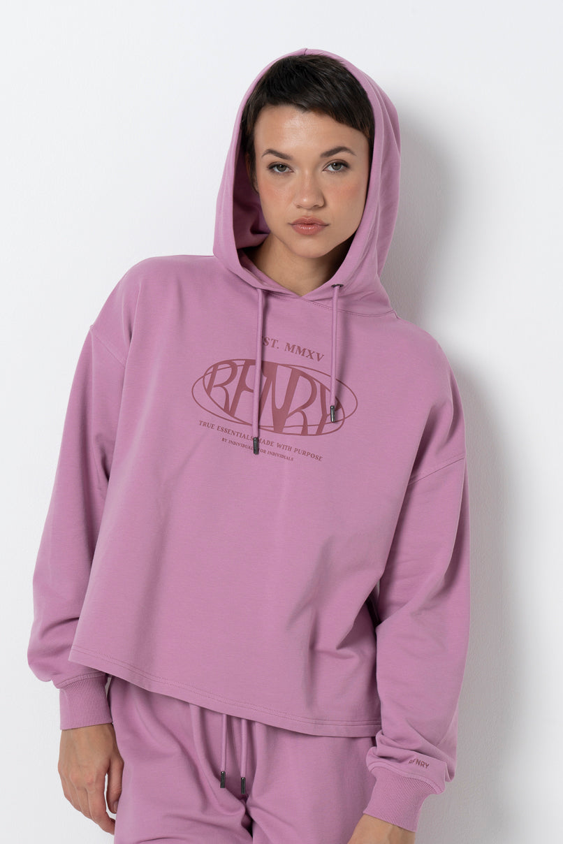 Short Hoodie _ 157934 _ Purple
