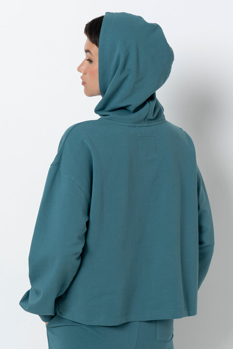 Short Hoodie _ 157932 _ Blue
