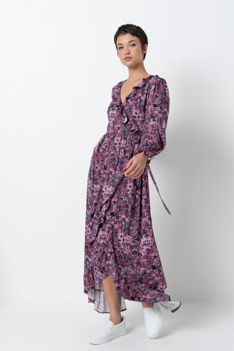 Wrap Hi - Low Dress _ 157888 _ Mauve
