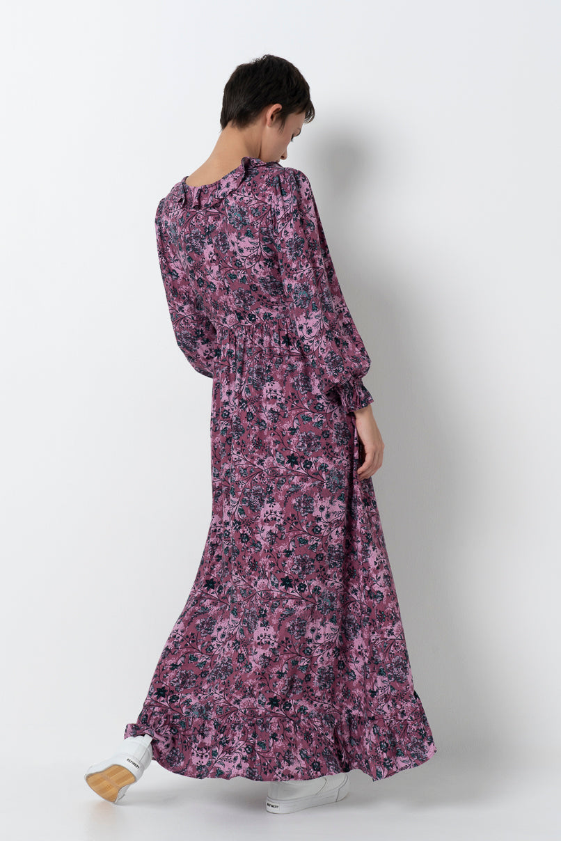 Wrap Hi - Low Dress _ 157888 _ Mauve