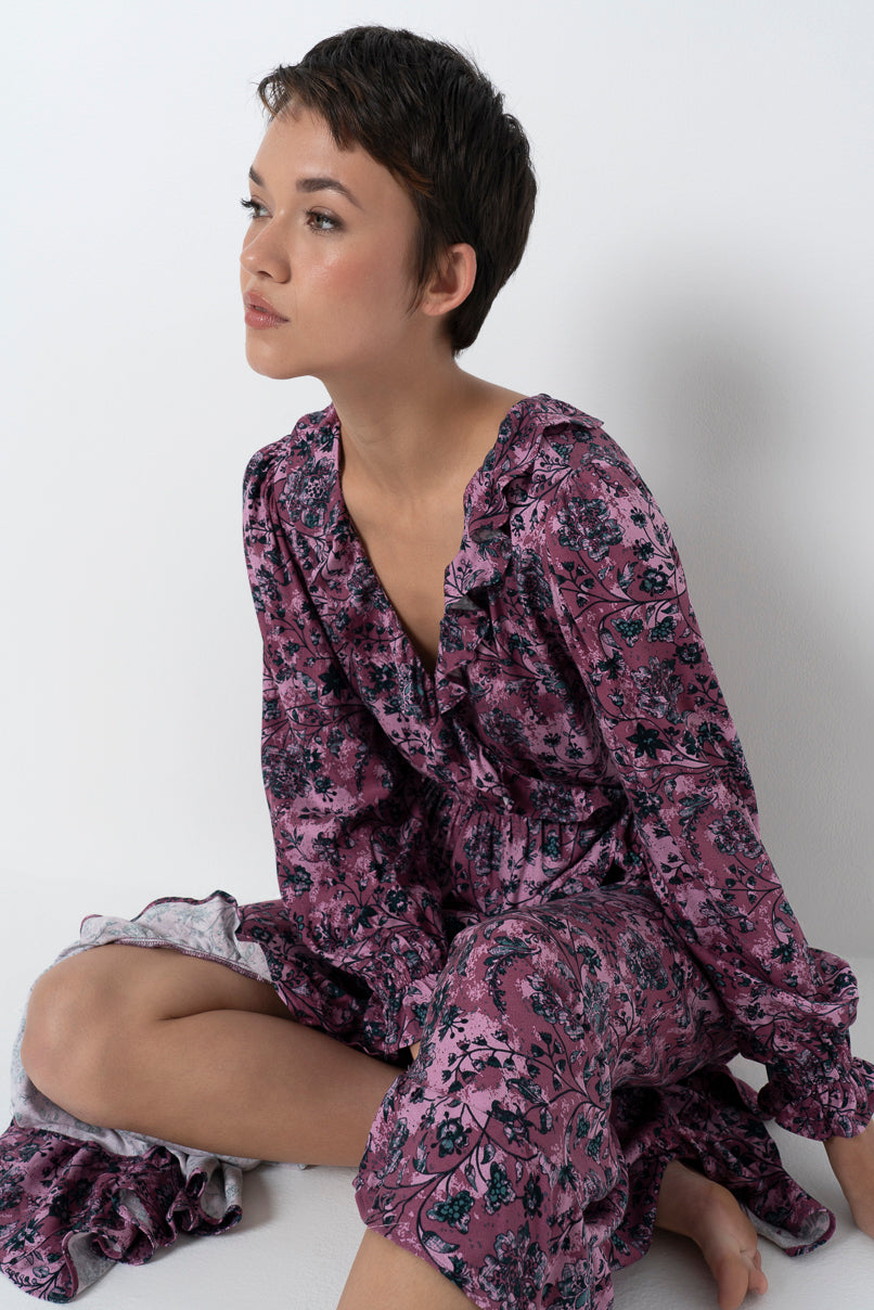 Wrap Hi - Low Dress _ 157888 _ Mauve