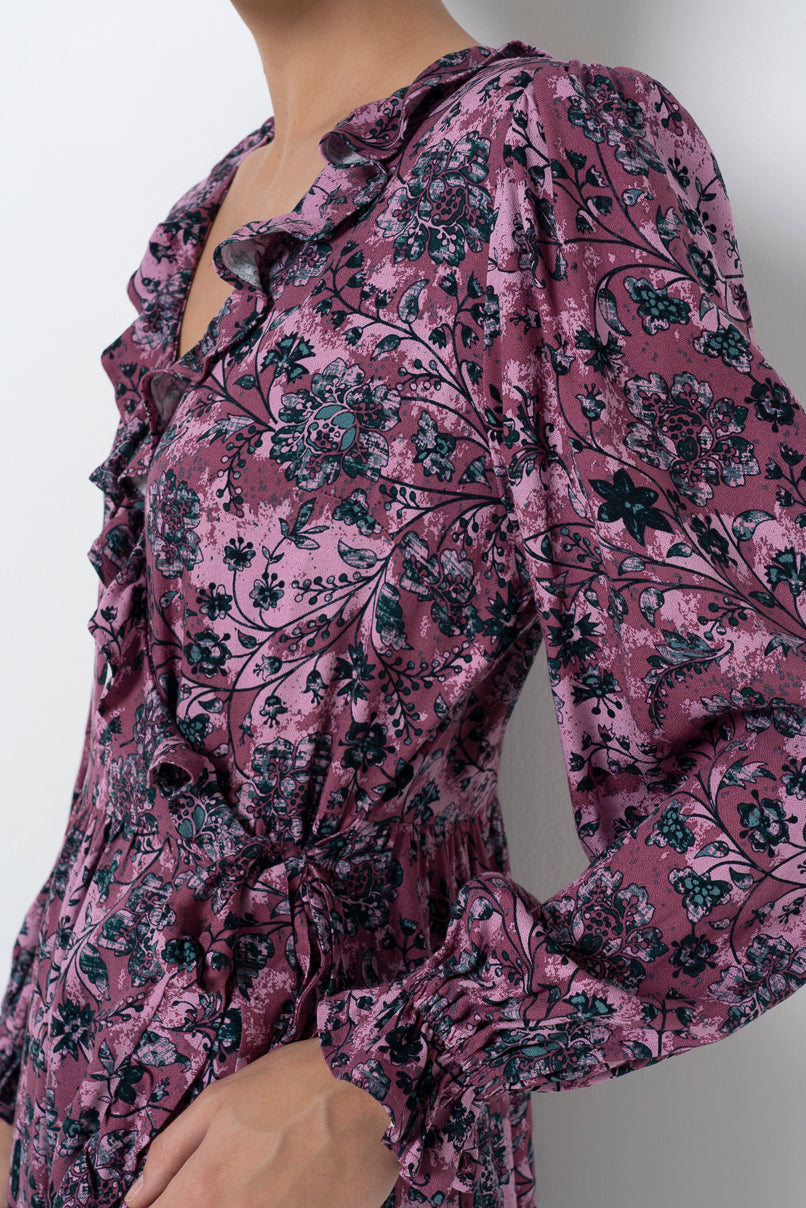 Wrap Hi - Low Dress _ 157888 _ Mauve