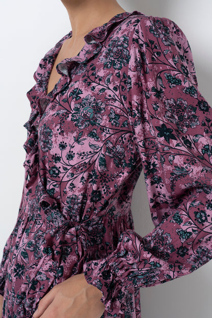 Wrap Hi - Low Dress _ 157888 _ Mauve