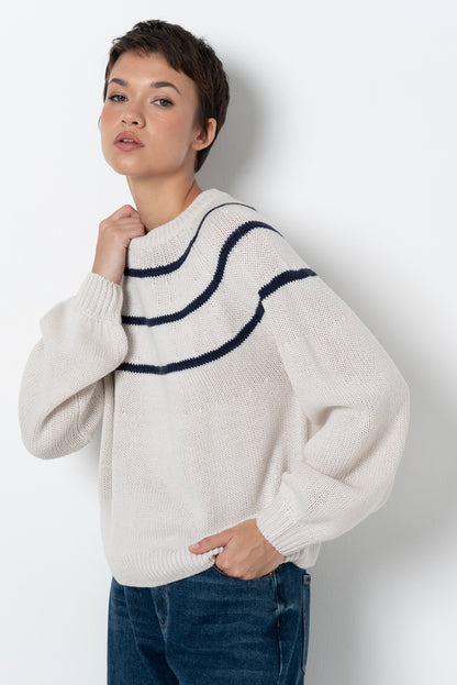 Striped Jumper _ 157540 _ Stone