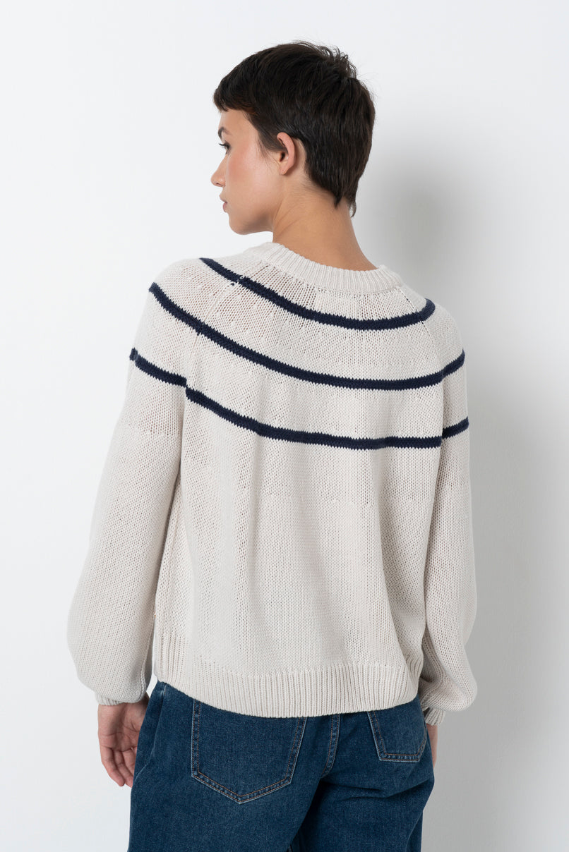 Striped Jumper _ 157540 _ Stone