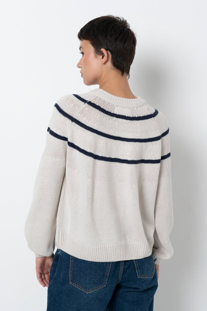 Striped Jumper _ 157540 _ Stone
