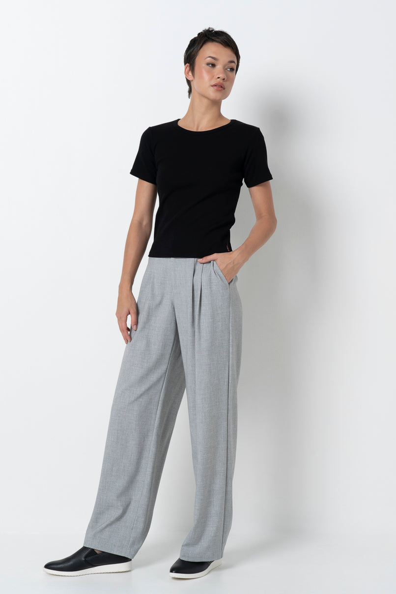 Ribbed T-Shirt _ 157017 _ Black