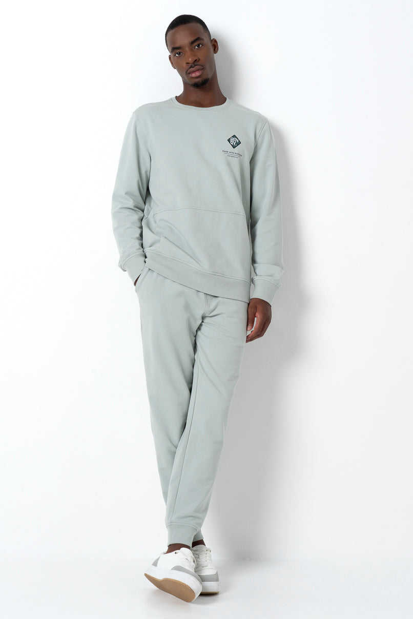 Badge Crewneck Sweater _ 158347 _ Mint