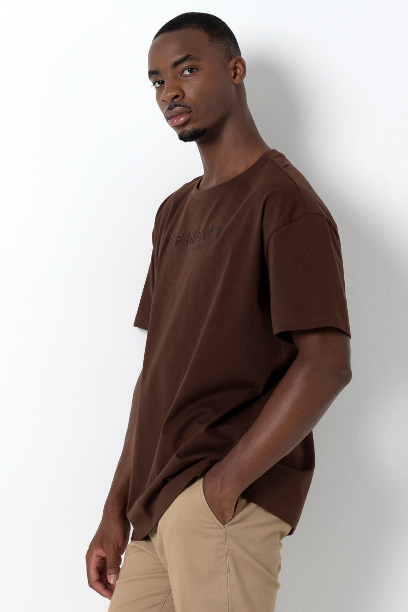 Embroidery T-Shirt _ 158812 _ Chocolate