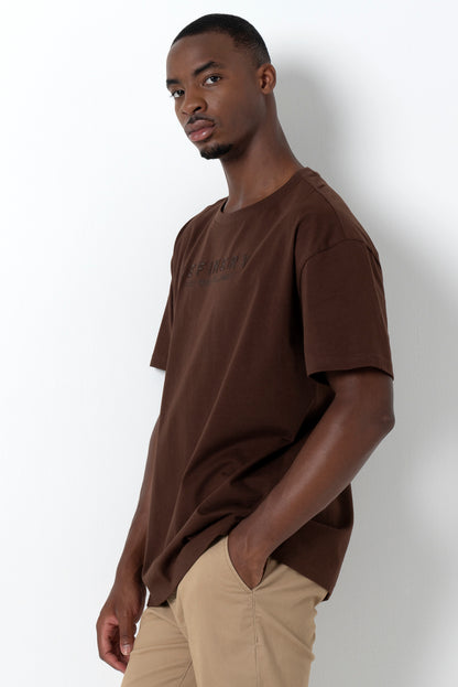 Embroidery T-Shirt _ 158812 _ Chocolate