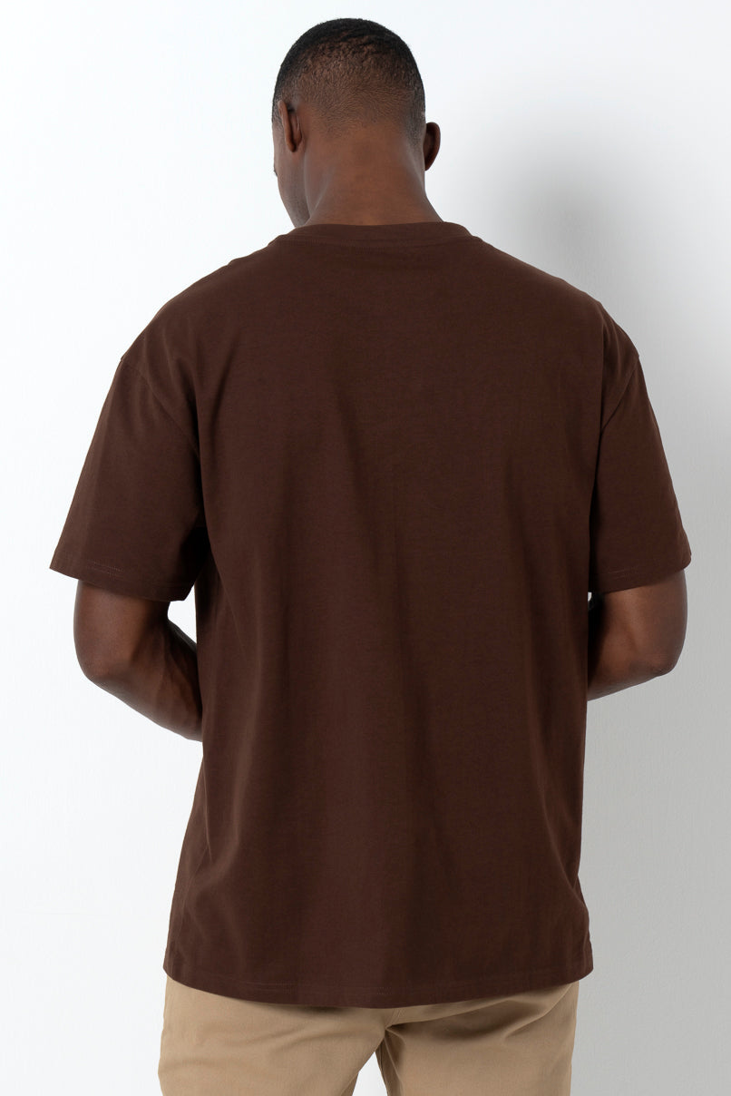 Embroidery T-Shirt _ 158812 _ Chocolate
