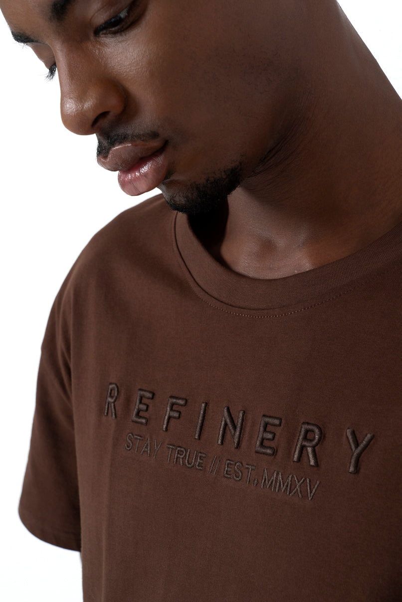 Embroidery T-Shirt _ 158812 _ Chocolate
