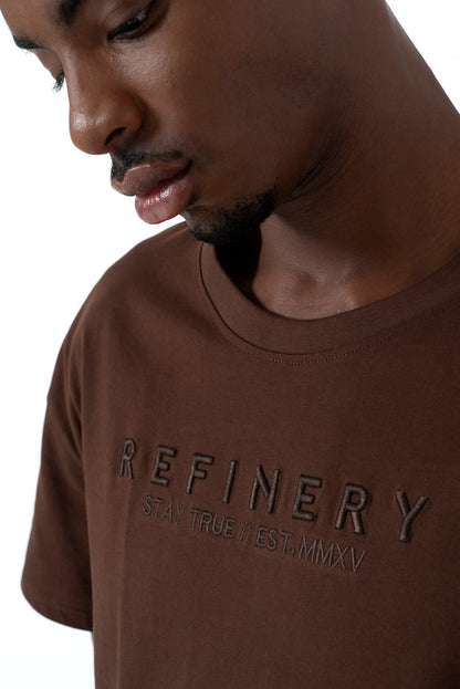 Embroidery T-Shirt _ 158812 _ Chocolate