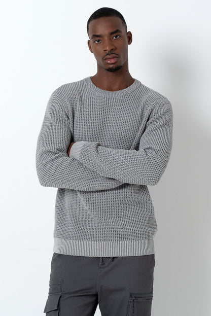 Ribbed Knit Jumper _ 158492 _ Grey