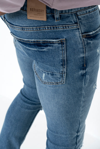 Rf10 Mid Wash Rip Super Skinny Jean _ 161631 _ Mid Wash