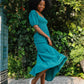 Cutout Detail Dress _ 143333 _ Teal